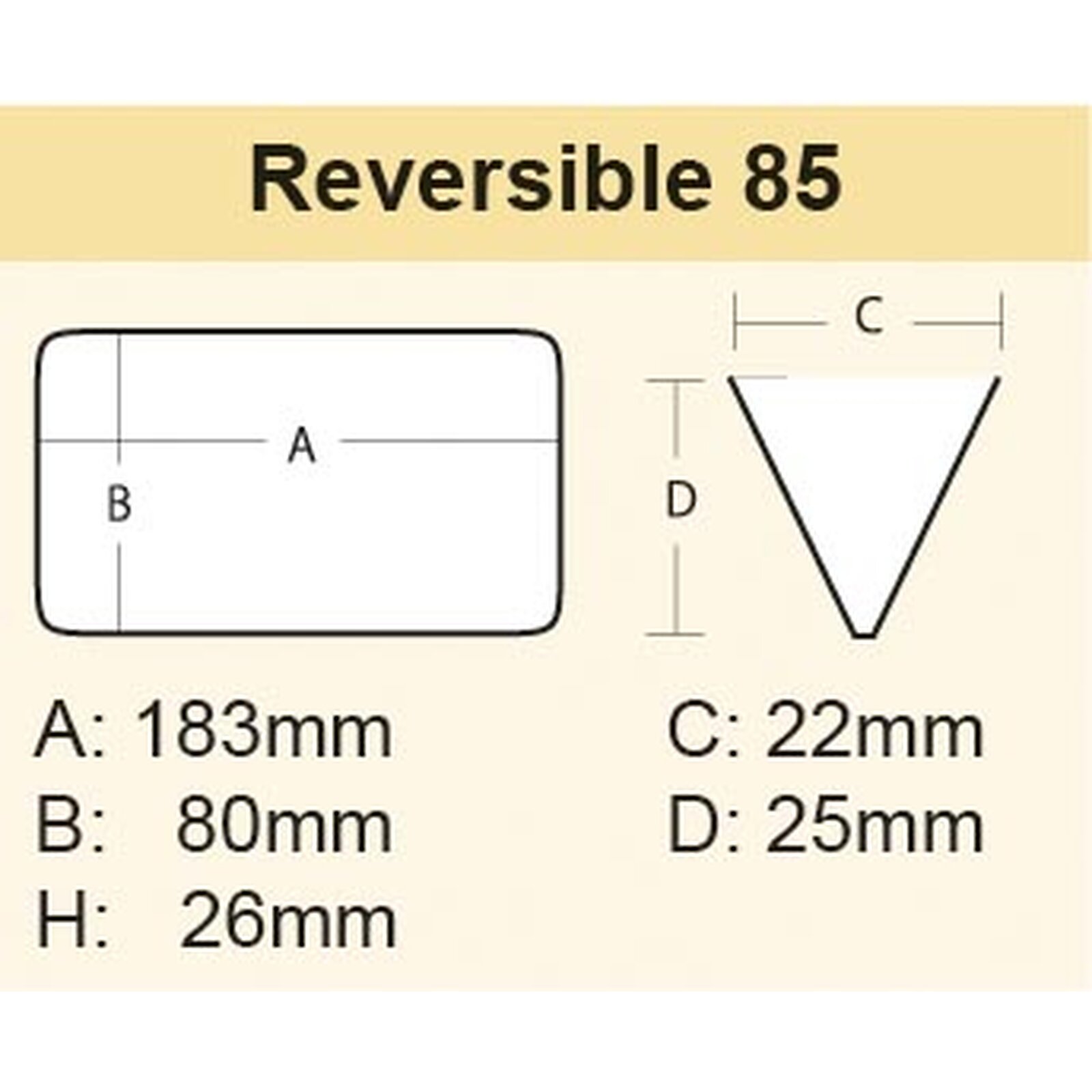 MEIHO Reversible Triangle 85mm weiss