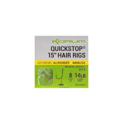 Korum Big Fish Quickstop Hair Rigs 4" Barbed 8Stk.