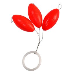 FTM Trout Piloten oval rot Inh. 3 Stk.