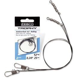 Zebco Trophy Stahlvorfach 1x7 - Rolling 40cm