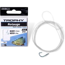 Zebco Trophy Rotauge Vorfachhaken blau 70cm 8Stk.