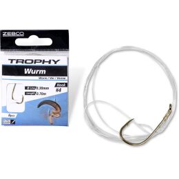 Zebco Trophy Wurm Vorfachhaken silber 70cm 8Stk.