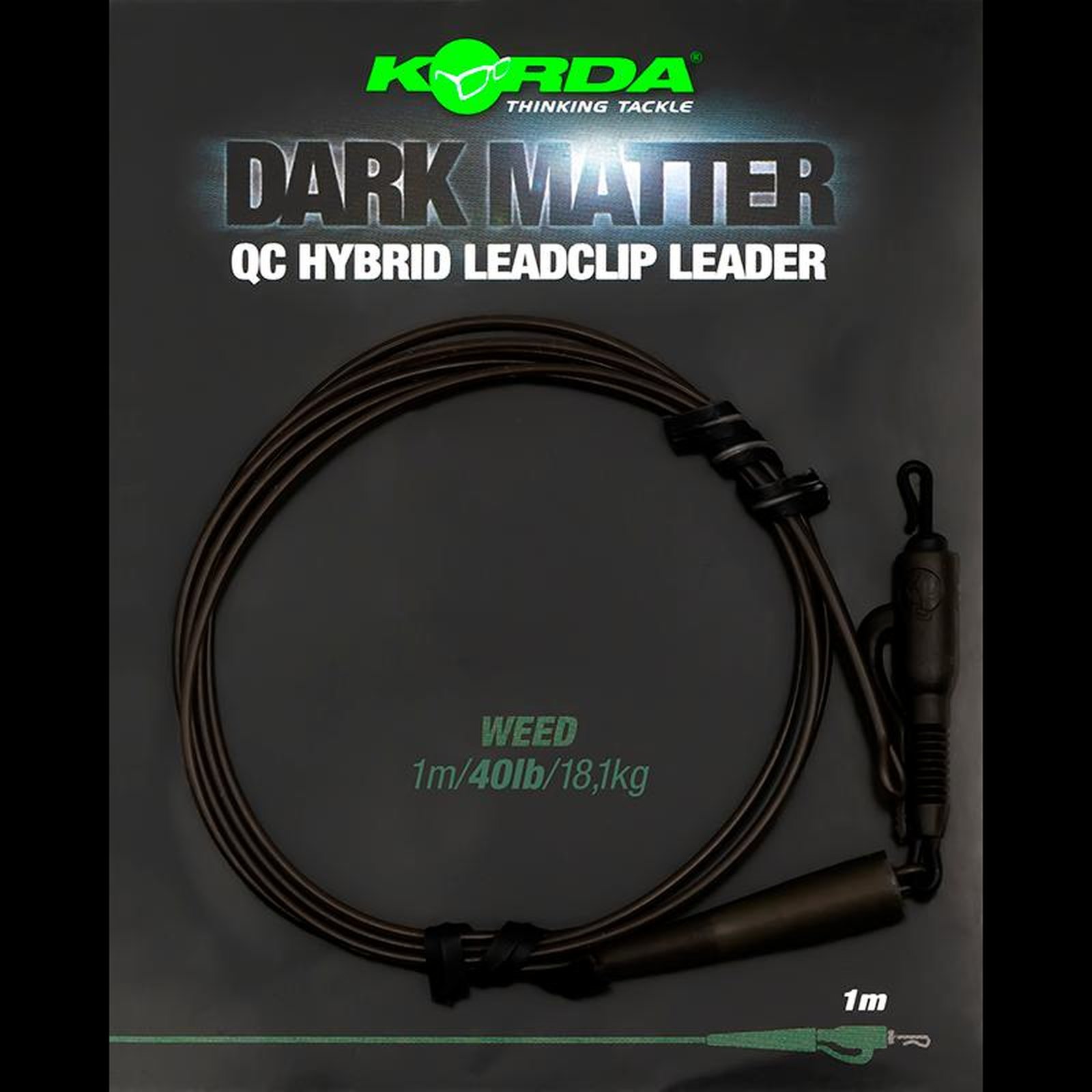 Korda Dark Matter QC Hybrid Leadclip Leader Weed 1 Stk. 50cm