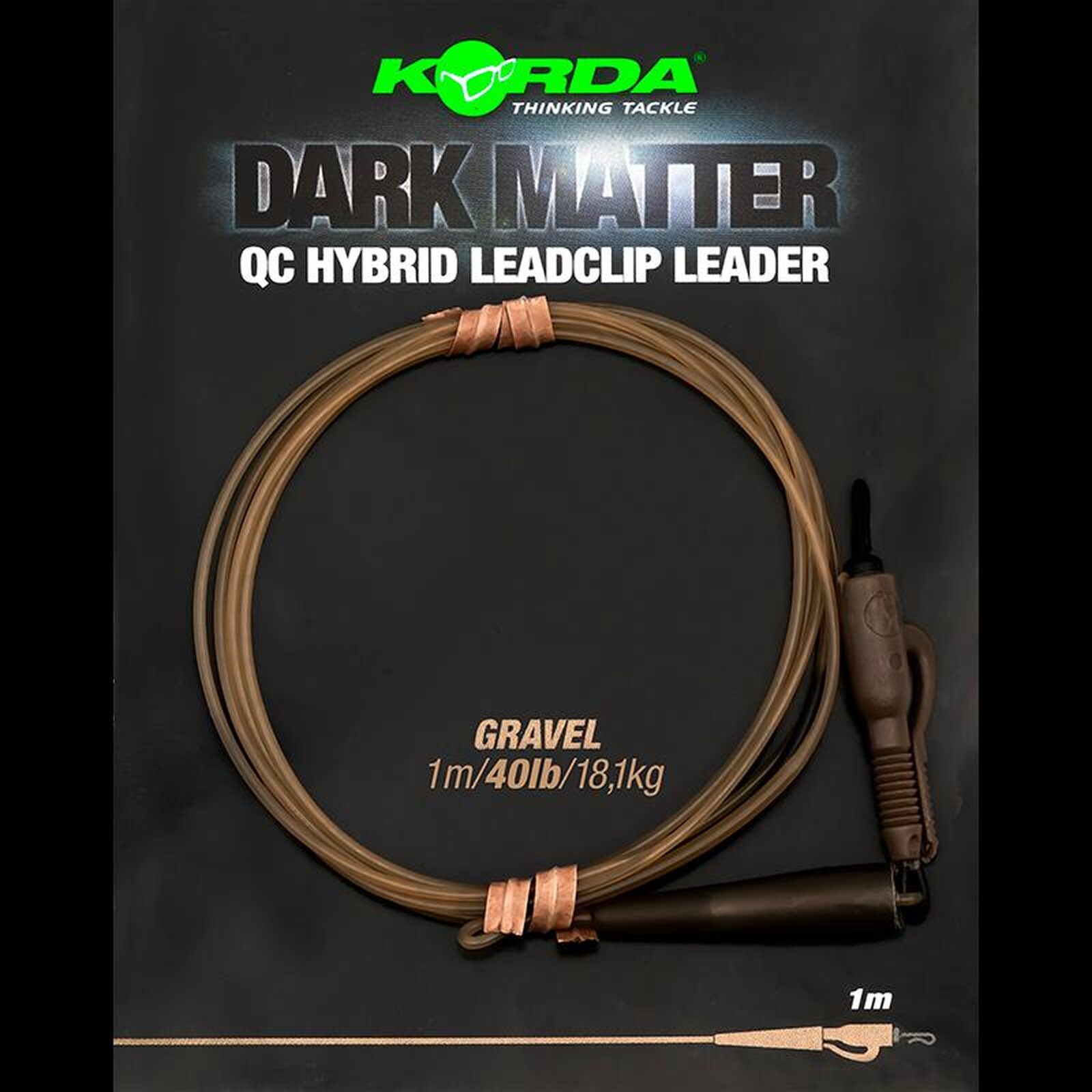 Korda Dark Matter QC Hybrid Leadclip Leader Gravel 1 Stk.