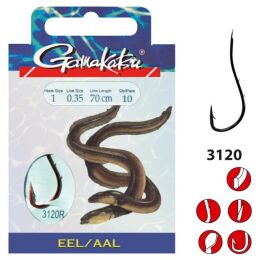 Gamakatsu Vorfachhaken BKD-3120R Aal 70cm 10Stk. #6 0,28mm