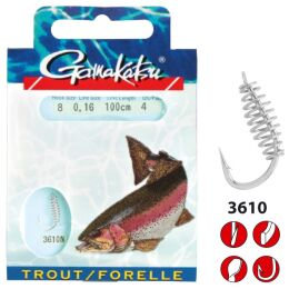 Gamakatsu BKD-3610N Trout Spiral 100cm 4Stk. #8 0,20mm