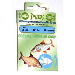 Sensas Vorfachhaken Special Peche au Coup 10 Stk. 40cm
