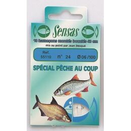 Sensas Vorfachhaken Special Peche au Coup 10Stk. 40cm #18...