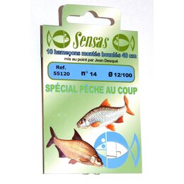 Sensas Vorfachhaken Special Peche au Coup 10Stk. 40cm #16...
