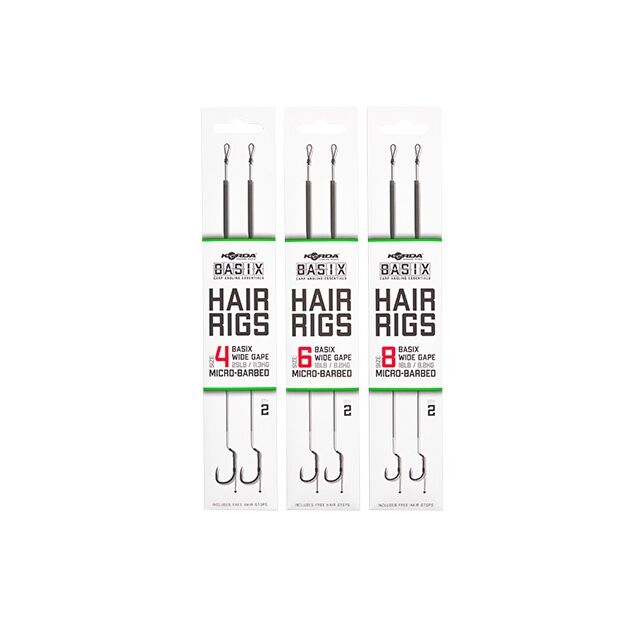 Korda Basix Hair Rigs barbed 2Stk. #6 18lb