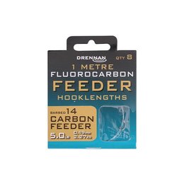 Drennan Carbon Feeder Vorfachhaken 1,00m #14 | 5,0lb |...