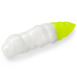 FishUp Pupa 1.2 (10pcs.), #131 - White/Hot Chartreuse...