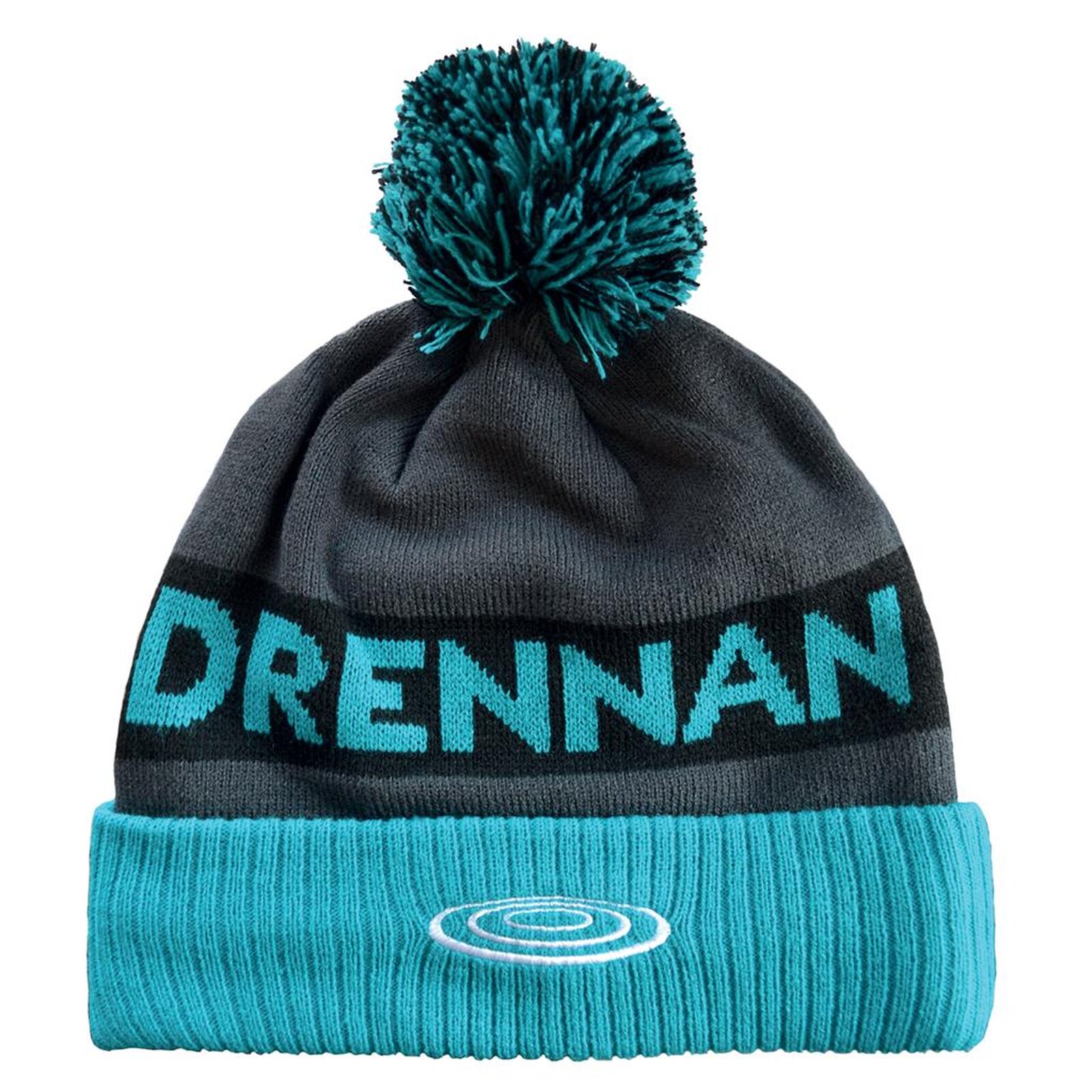 Drennan Aqua/Black Bobble Hat