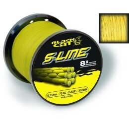 Rolle bespulen mit: Black Cat S-Line 8X gelb  | 1,0m