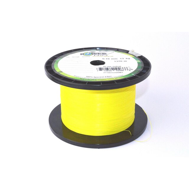 Rolle bespulen mit: Power Pro Braid  Hi-Vis Yellow | 1,0m