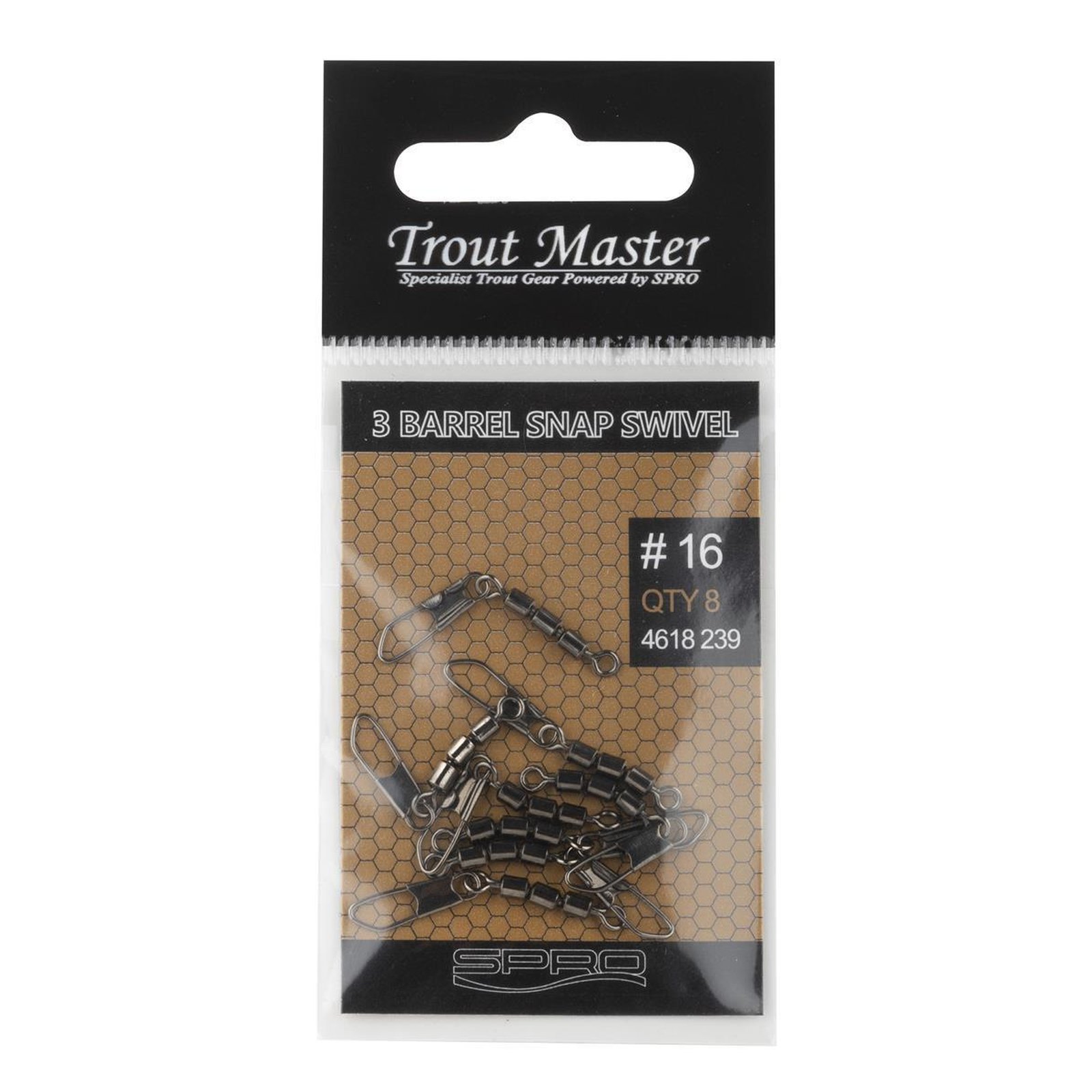 Trout Master 3 Barrel Snap Swivel #16