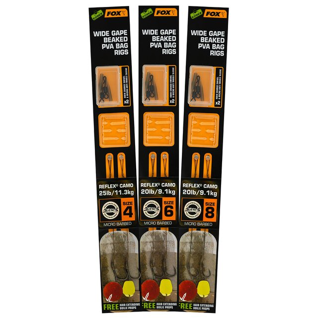 FOX EDGES Wide Gape Beaked PVA Bag Rigs 2Stk.