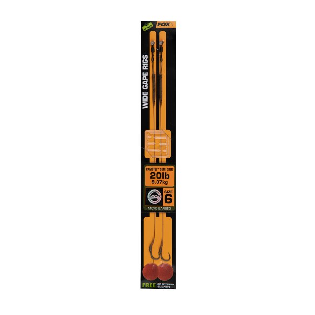 FOX EDGES Wide Gape Camotex Semi Stiff 2 Stk.