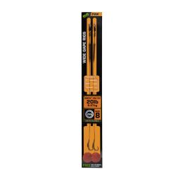 FOX EDGES Wide Gape 8 - 20lb Camotex Semi Stiff 2 Stk