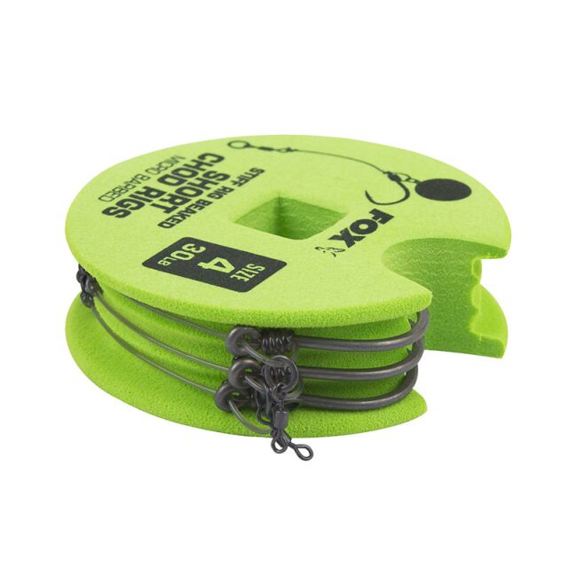 FOX EDGES Stiff Chod Rigs - Short 30lb, # 4 Barbed 3Stk.