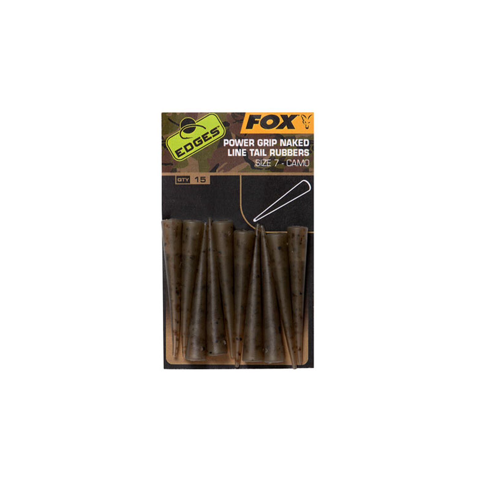 FOX EDGES Camo Naked Line Tail Rubbers 10 Stk. - Gr.7