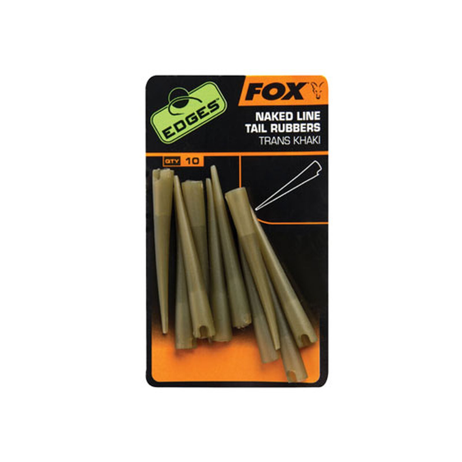 FOX EDGES&trade; Naked Line Tail Rubbers - Tail Rubbers