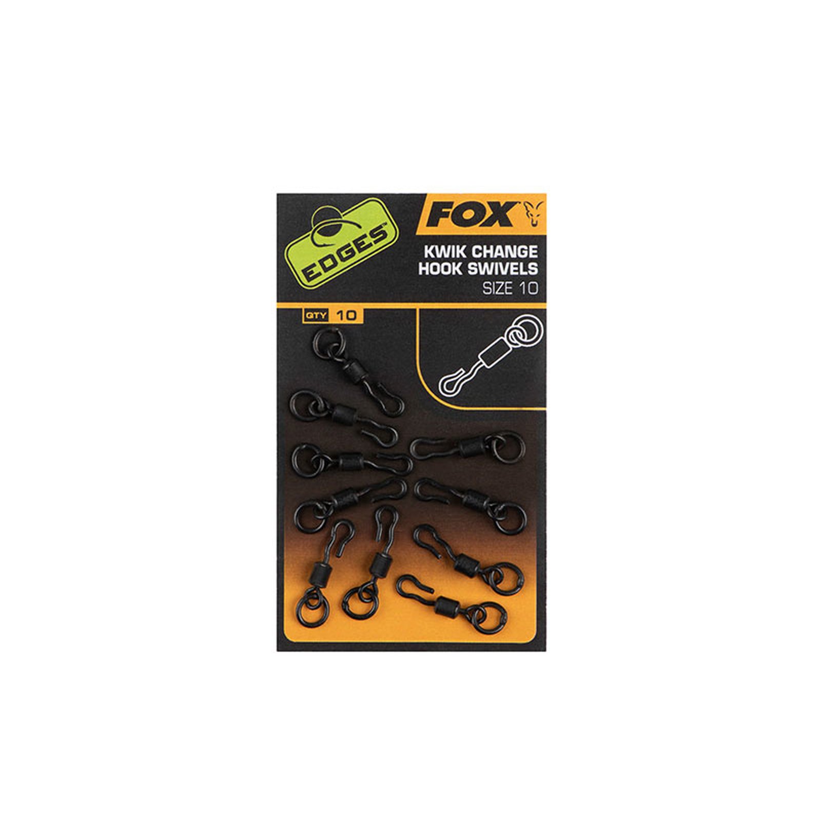 FOX Edges Kwik Change Hook Swivels Size 11 x10
