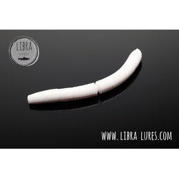 Libra Lures Fatty D Worm 65mm Cheese 10Stk. 001 - white