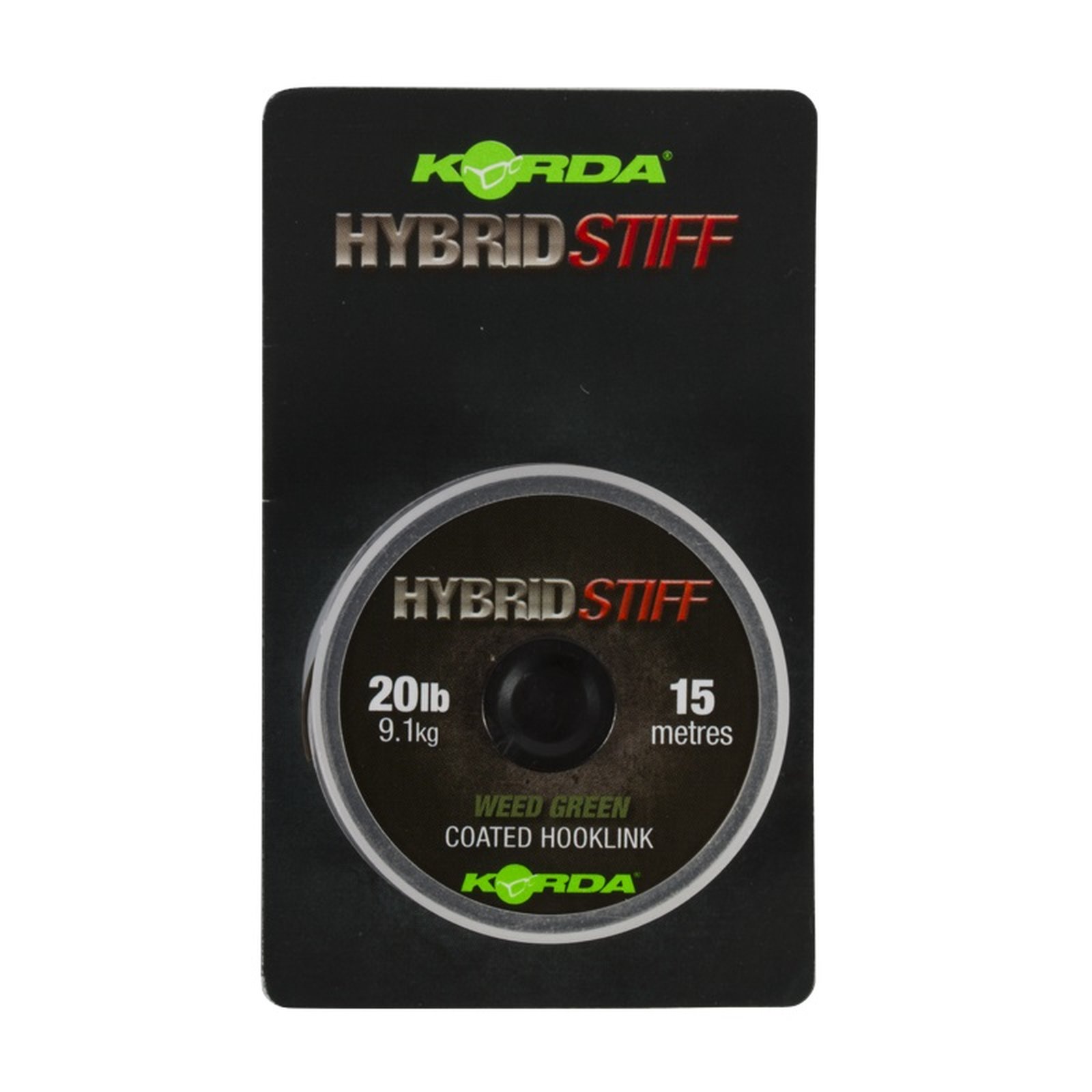 Korda Hybrid Stiff  Weedy green, 20lb - 15m