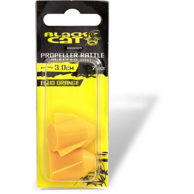 Black Cat Propeller-Rasseln fluo orange 2 Stk.