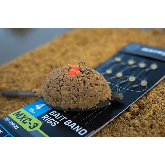 Matrix MXC-3 Bait Band Rigs Barbless 10cm/4 8Stk. #14 0,18mm