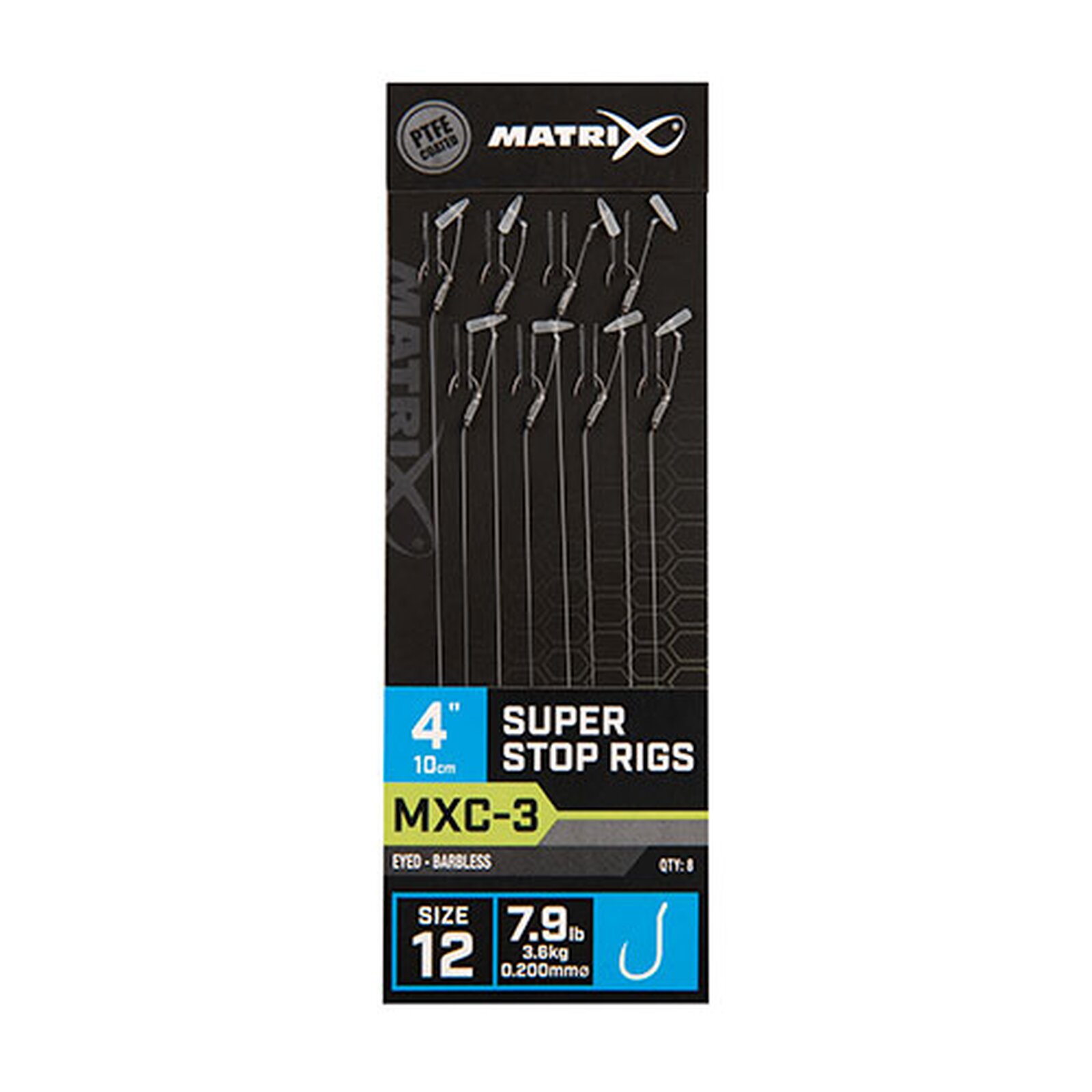 Matrix MXC-3 Super Stop Rigs Barbless #16 10cm/4 8Stk.