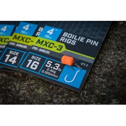 Matrix MXC-3 Boilie Pin Rigs Barbless 10cm/4” 8Stk. #12 0,20mm