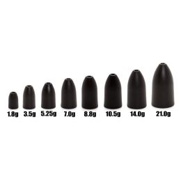 Camo Lures Tungsten Bullet Weight - Black 7,0g | 3Stk.