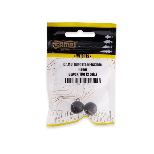 Camo Lures Tungsten Flexible Head - Black