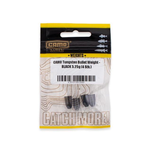 Camo Lures Tungsten Bullet Weight - Black 10,5g | 2Stk.
