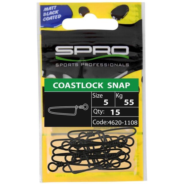 SPRO Matte Black Coastlock Snap