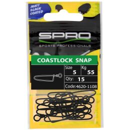 SPRO Matte Black Coastlock Snap