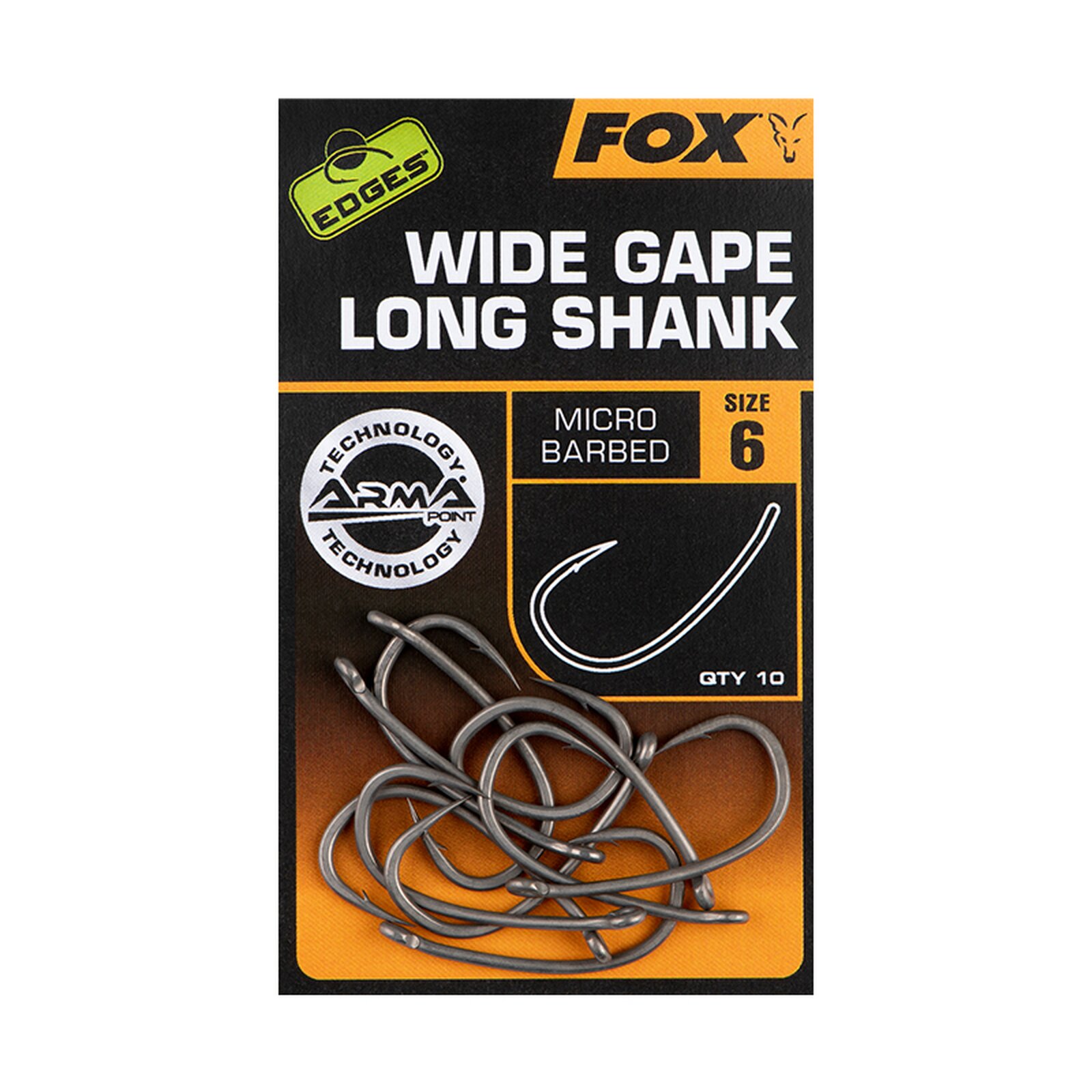 FOX EDGES Wide Gape Long Shank #4