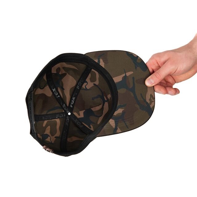 FOX Black/Camo Flat Peak Snapback Cap