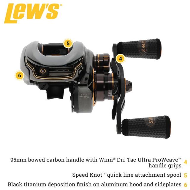 Lews Elite Ti Left Hand Baitcast Reel