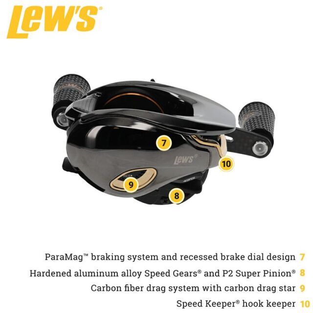 Lews Elite Ti Left Hand Baitcast Reel