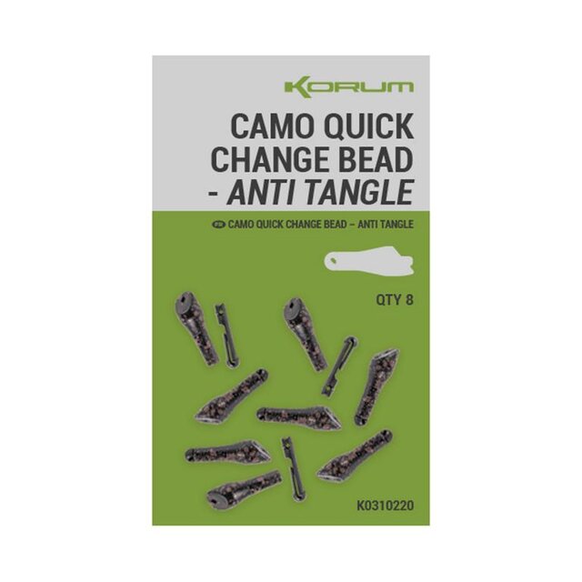 Korum Camo Quick Change Bead Anti Tangle 8Stk.