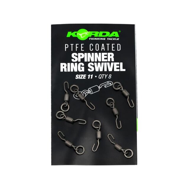 Korda PTFE coated Spinner Ring Swivel XX #11 8Stk.