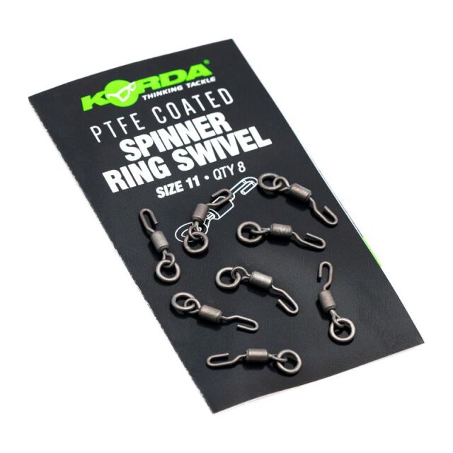 Korda PTFE coated Spinner Ring Swivel XX #11 8Stk.