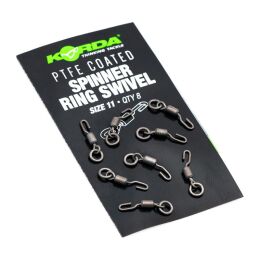 Korda PTFE coated Spinner Ring Swivel XX #11 8Stk.