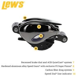 Lews Pro Ti Left Hand Baitcast Reel