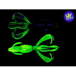 Keitech Crazy Flapper 2.4" 10Stk. Green Pumpkin Chartreuse
