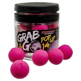 Starbaits Grab&Go Pop Up 14mm 20g Strawberry Jam Fluo...