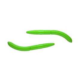 Libra Lures Fatty D Worm 65mm Cheese 10Stk. 026 - hot green